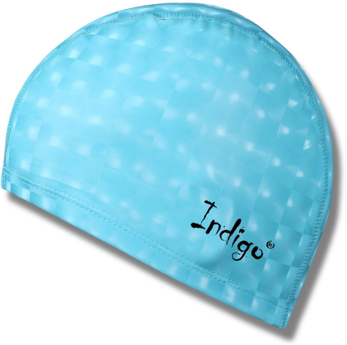 Bonnet de Natation Tissé Engommé avec Effet 3D INDIGO