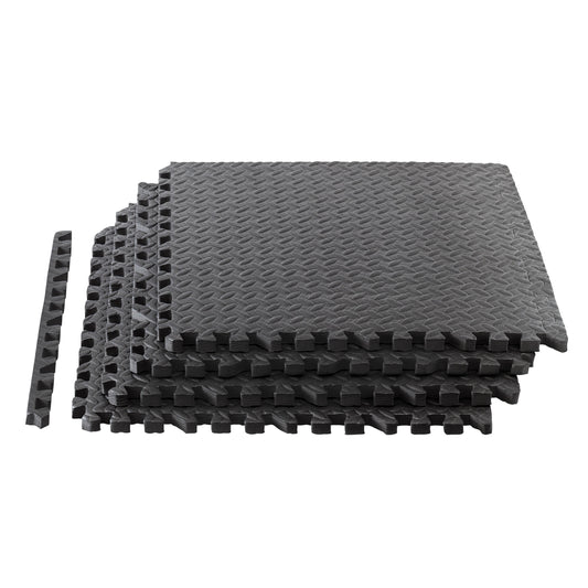 Esterilla de Fitness y Ejercicios Gimnasio Puzzle INDIGO 4 Unidades 60*60*2 cm Negro