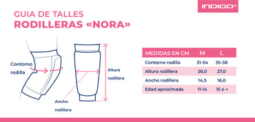 Genouillères De Gymnastique Et Danse Longues Et Renforcées NORA INDIGO