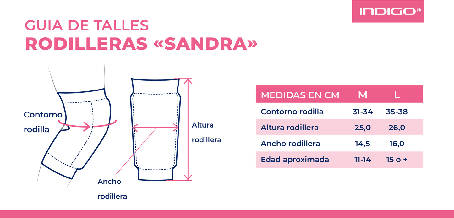 Gymnastics and Dance Knee Pads Long and Reinforced SANDRA INDIGO