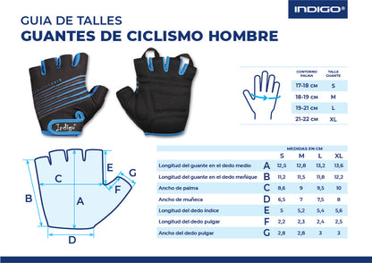 Cycling Gloves for Men BIKE CONCEPT Indigo