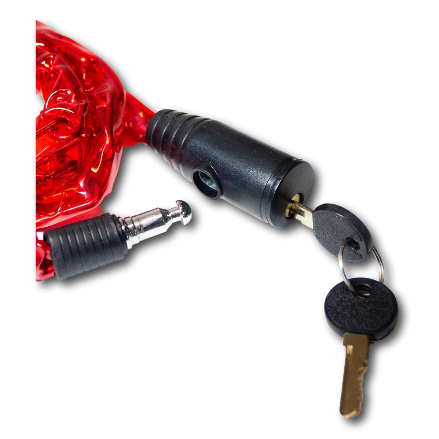 Câble Cadenas en Acier Chaîne Tressée de GOLDEN KEY Rouge