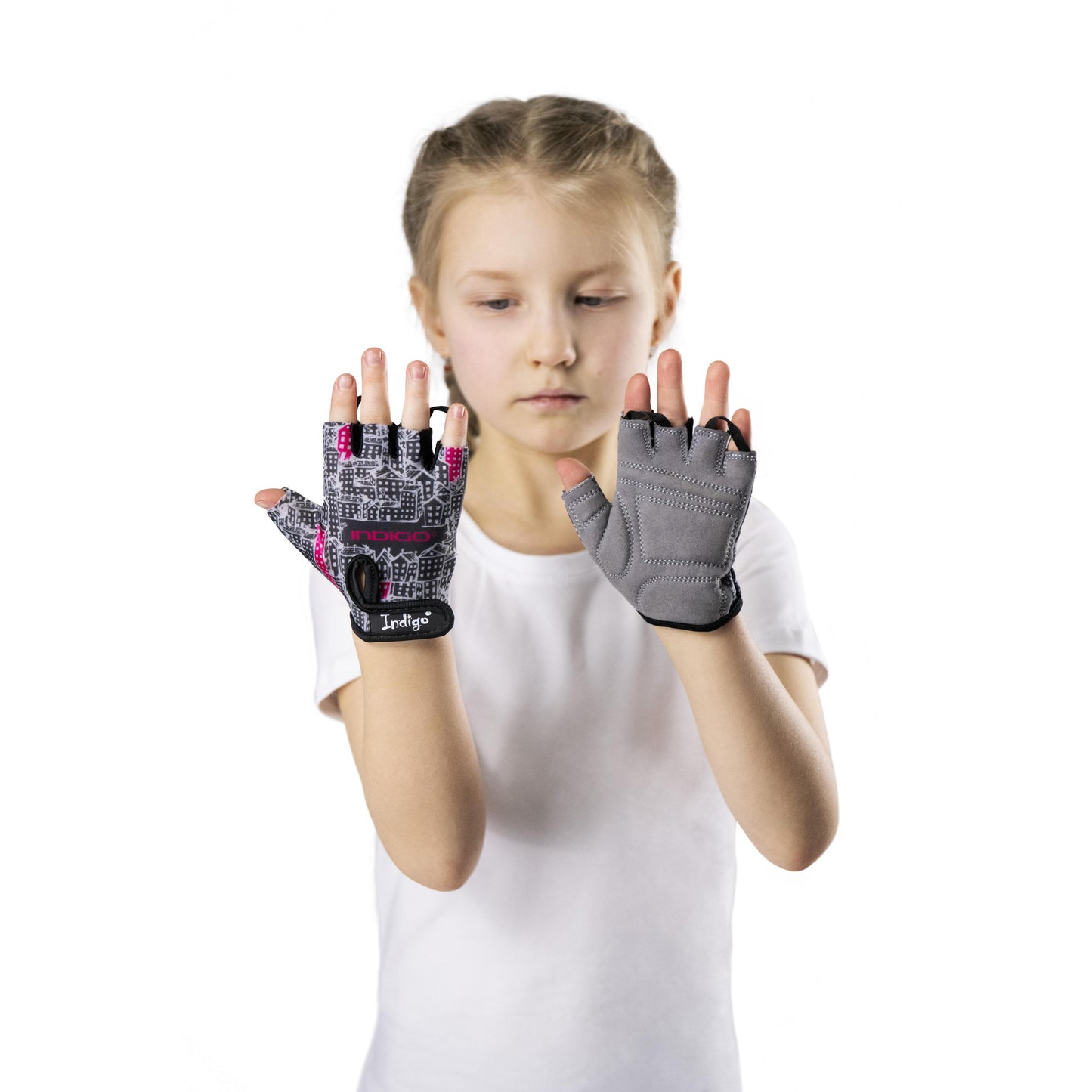 Children's Cycling Gloves CITY INDIGO