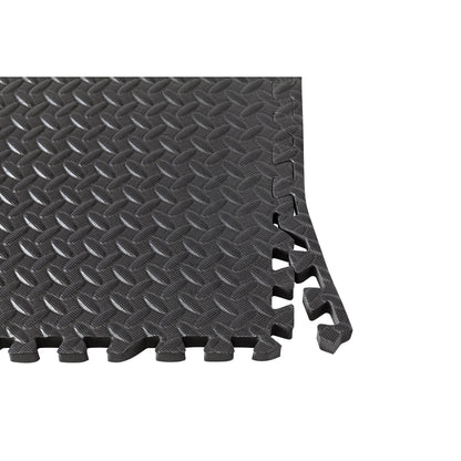 Esterilla de Fitness y Ejercicios Gimnasio Puzzle INDIGO 4 Unidades 60*60*2 cm Negro