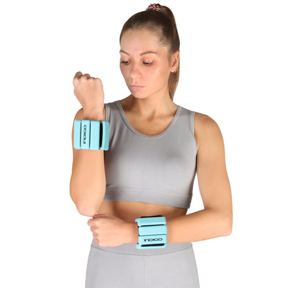 Caneleiras Halteres de Silicone ACTIVE INDIGO 2*0,45 kg