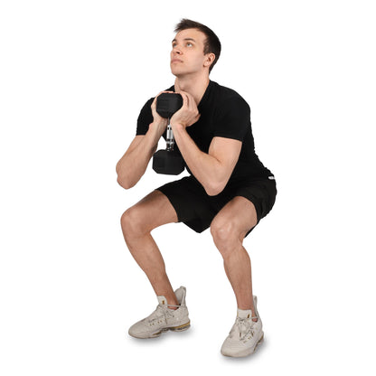 Mancuernas Hexagonales Hierro Fundido INDIGO Negro