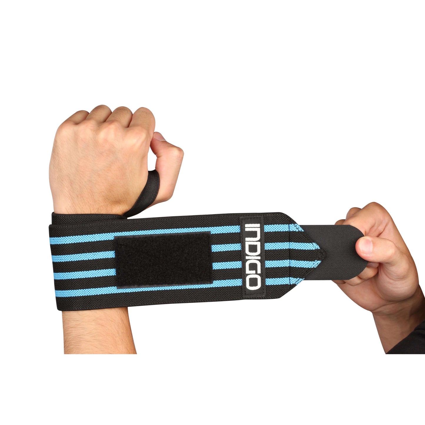 Poignet Élastique de Levage de Poids INDIGO Noir-Bleu