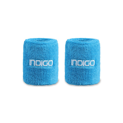 Muñequera Terry Indigo 2 Unidades se traduirait en français en : "Bracelet Éponge Indigo 2 Unités".