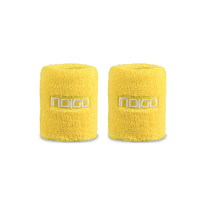 Muñequera Terry Indigo 2 Unidades se traduirait en français en : "Bracelet Éponge Indigo 2 Unités".