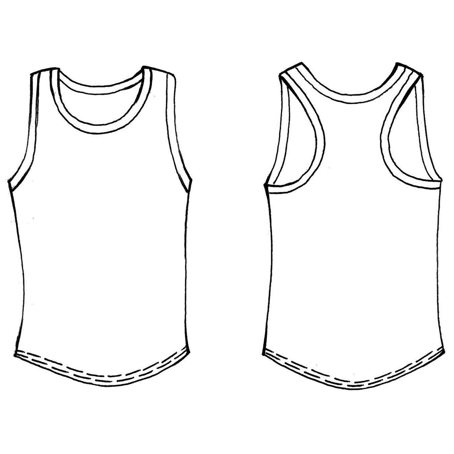 Débardeur à Bordure INDIGO Noir