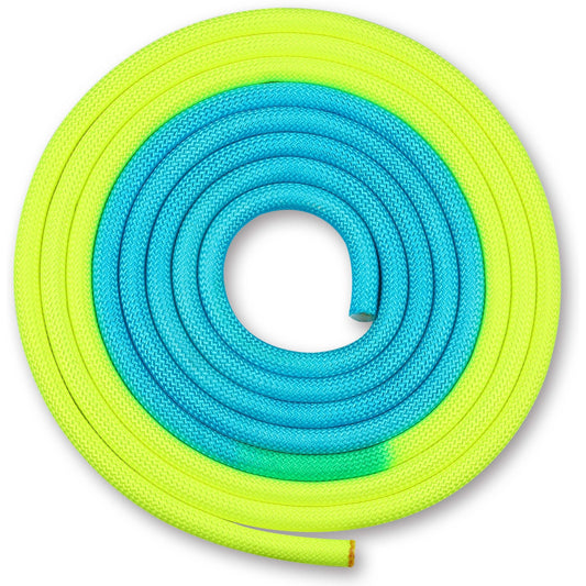 Corde Pour Gymnastique Rythmique Pondérée 165g INDIGO Bicolore 3 m Jaune-Bleu