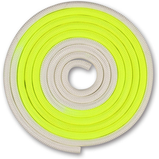 Corde Pour Gymnastique Rythmique Pondérée 165g INDIGO Bicolore 3 m Blanc-Citron