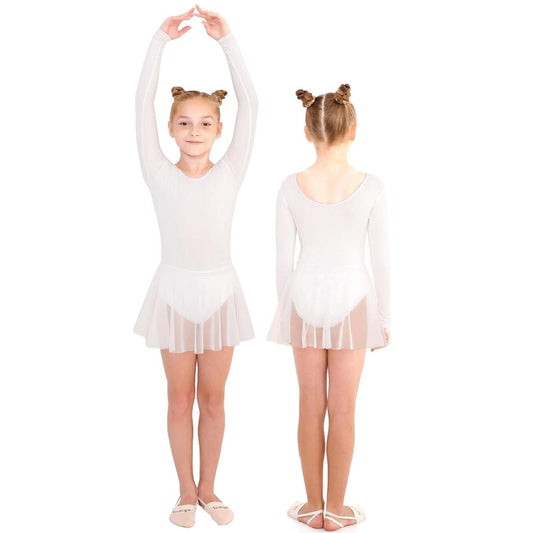 Maillot À Manches Longues Avec Jupe INDIGO Blanc