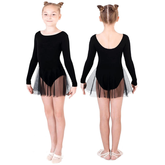 Maillot À Manches Longues Avec Jupe INDIGO Noir