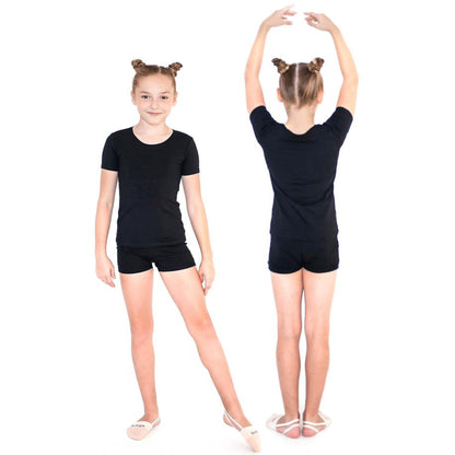Short De Gymnastique Pour Filles INDIGO Noir