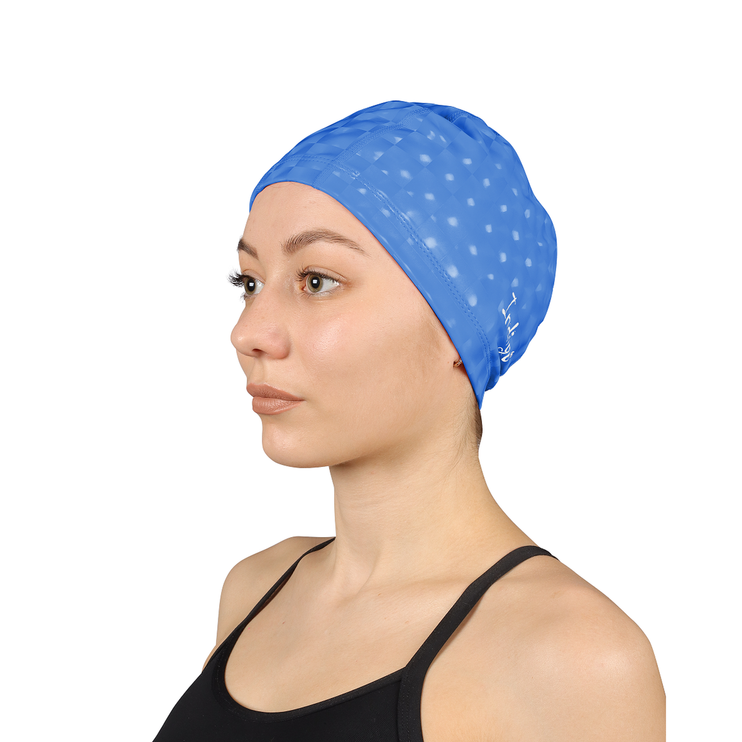 Swimming Cap Rubberized Fabric With 3D Effect INDIGO