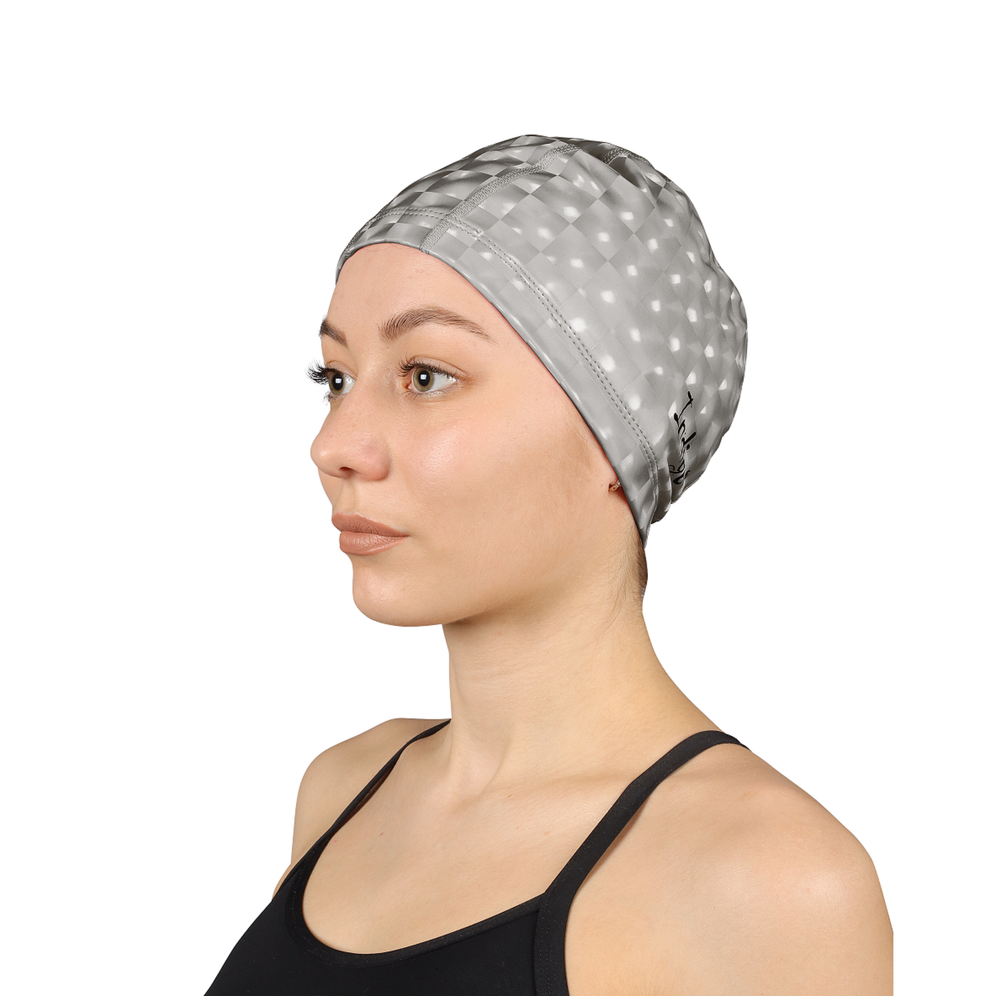 Swimming Cap Rubberized Fabric With 3D Effect INDIGO