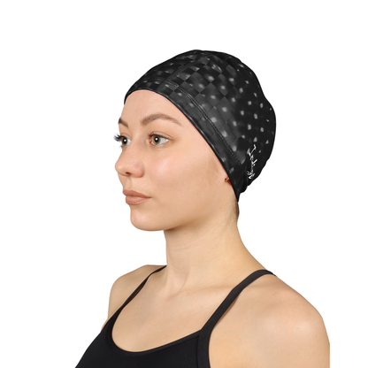 Swimming Cap Rubberized Fabric With 3D Effect INDIGO
