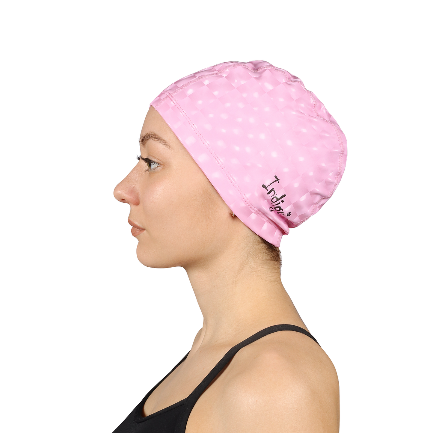 Swimming Cap Rubberized Fabric With 3D Effect INDIGO