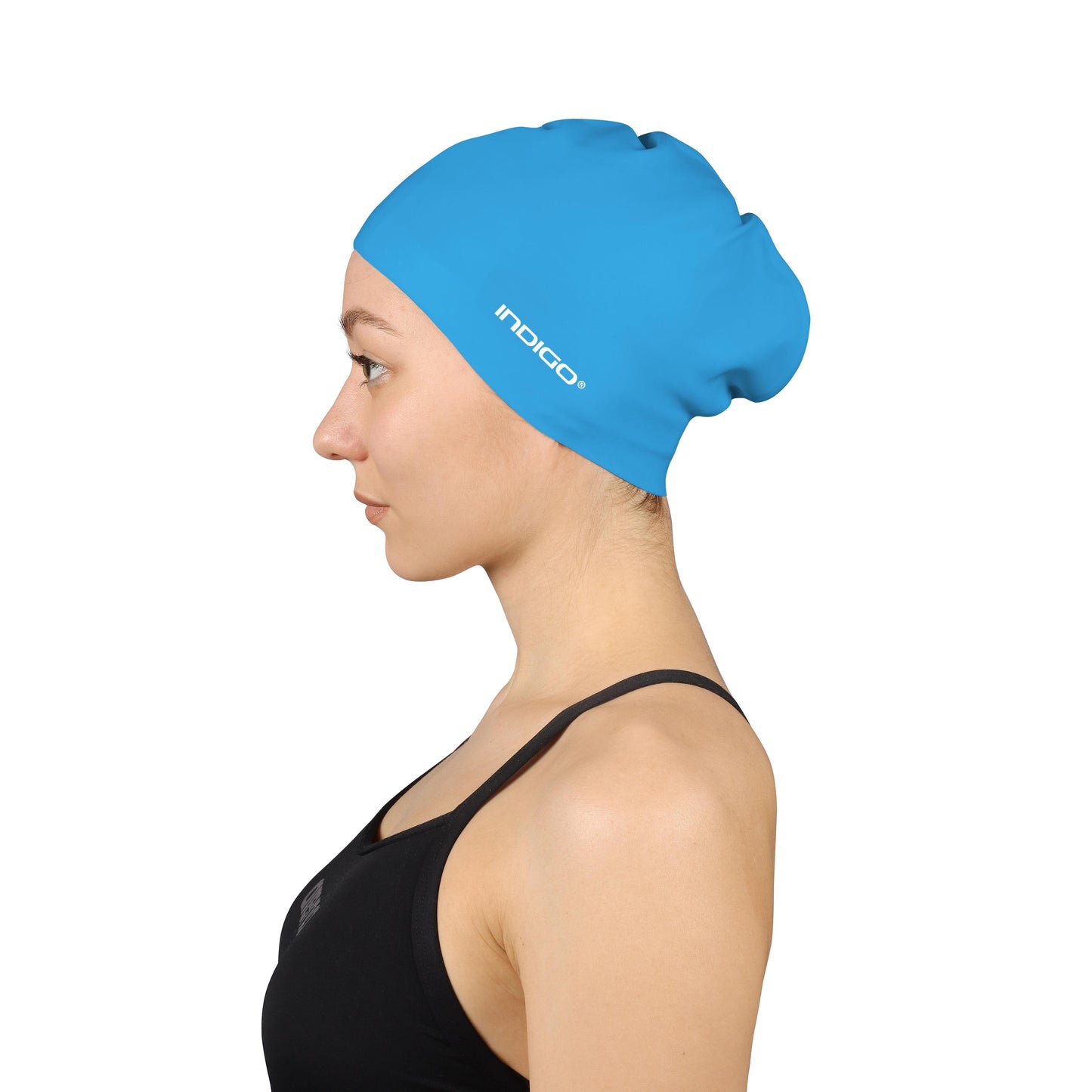 Bonnet De Natation En Silicone Pour Cheveux Longs INDIGO