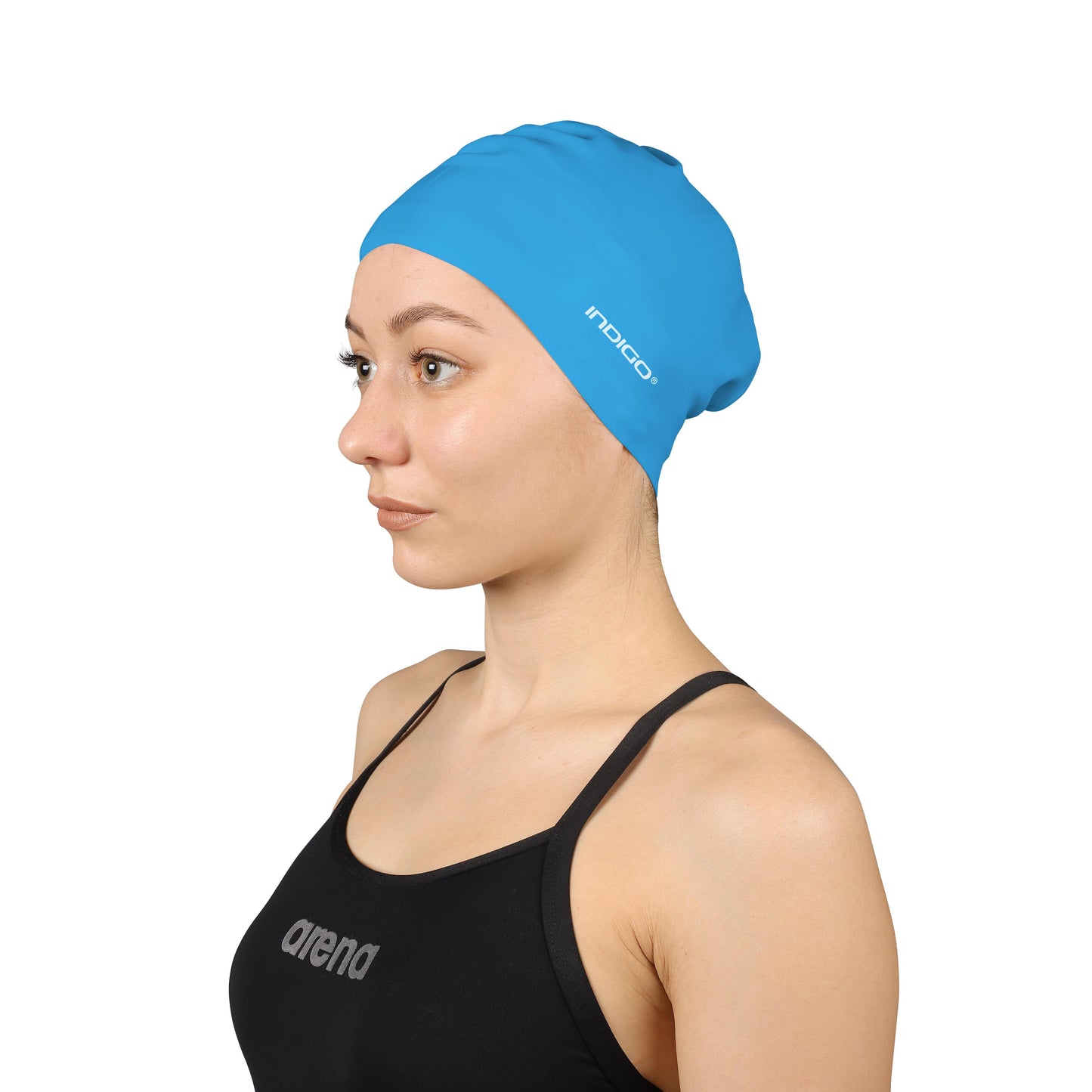Bonnet De Natation En Silicone Pour Cheveux Longs INDIGO