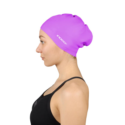 Bonnet De Natation En Silicone Pour Cheveux Longs INDIGO