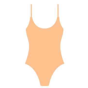 Body Bajo Maillot de Algodón SOLO Beige