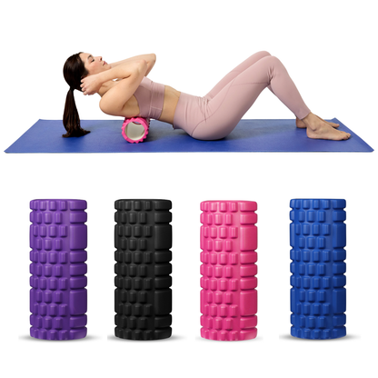 Rouleau en Mousse Rond pour Massages Musculaires et Yoga PVC INDIGO 33*14 cm.