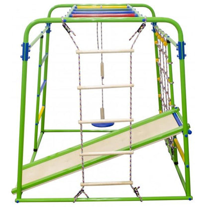 Infant Floor Gym with Ladder, Swing, and Slide START BABY PLUS1 White Rainbow 123*133*120 cm