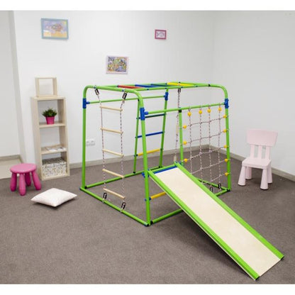 Infant Floor Gym with Ladder, Swing, and Slide START BABY PLUS1 White Rainbow 123*133*120 cm