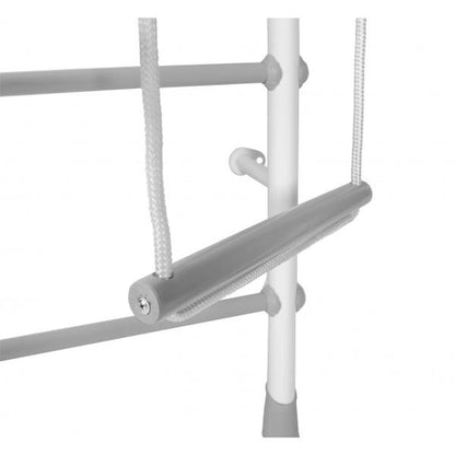 Gimnasio Infantil de Pared con Espaldera, Anillas, Bungee y Columpio VAINILLA 217*64*58 cm