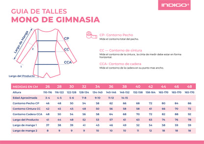 Justaucorps de Gymnastique Manches Courtes INDIGO Noir