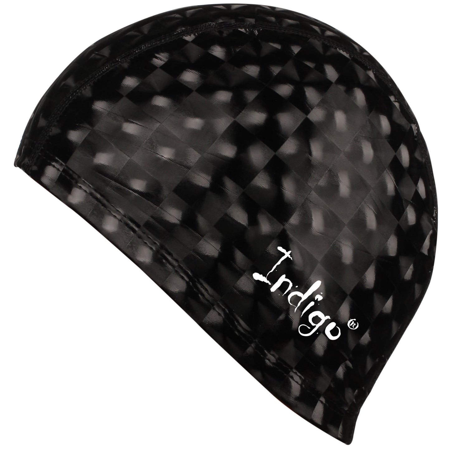 Swimming Cap Rubberized Fabric With 3D Effect INDIGO