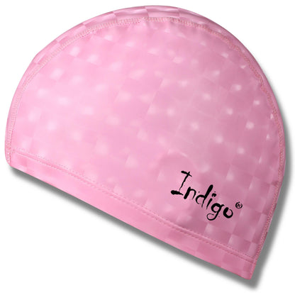 Swimming Cap Rubberized Fabric With 3D Effect INDIGO